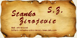 Stanko Zirojević vizit kartica
